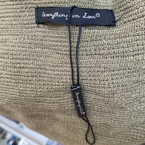 Do Everything In Love Olive Green Sweater Poncho - Picture 3 of 6